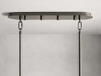 Delacroix Reeded Glass Oval Chandelier