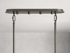 Delacroix Reeded Glass Oval Chandelier