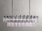 Delacroix Reeded Glass Oval Chandelier