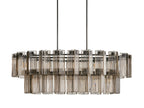 Delacroix Reeded Glass Oval Chandelier