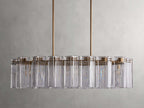Delacroix Reeded Glass Oval Chandelier