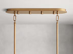 Delacroix Reeded Glass Oval Chandelier