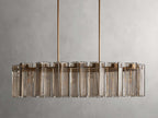 Delacroix Reeded Glass Oval Chandelier