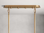 Delacroix Reeded Glass Oval Chandelier