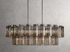 Delacroix Reeded Glass Oval Chandelier
