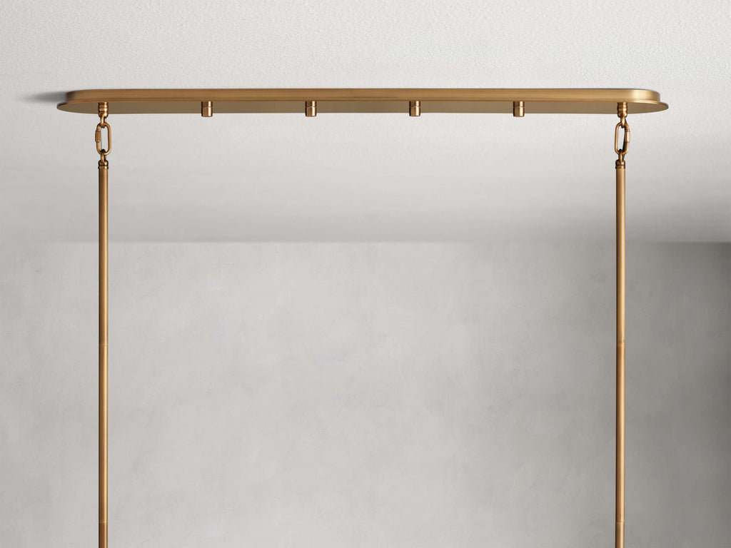 Delacroix Reeded Glass Oval Chandelier