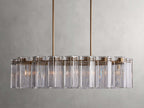 Delacroix Reeded Glass Oval Chandelier