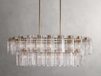 Delacroix Reeded Glass Oval Chandelier