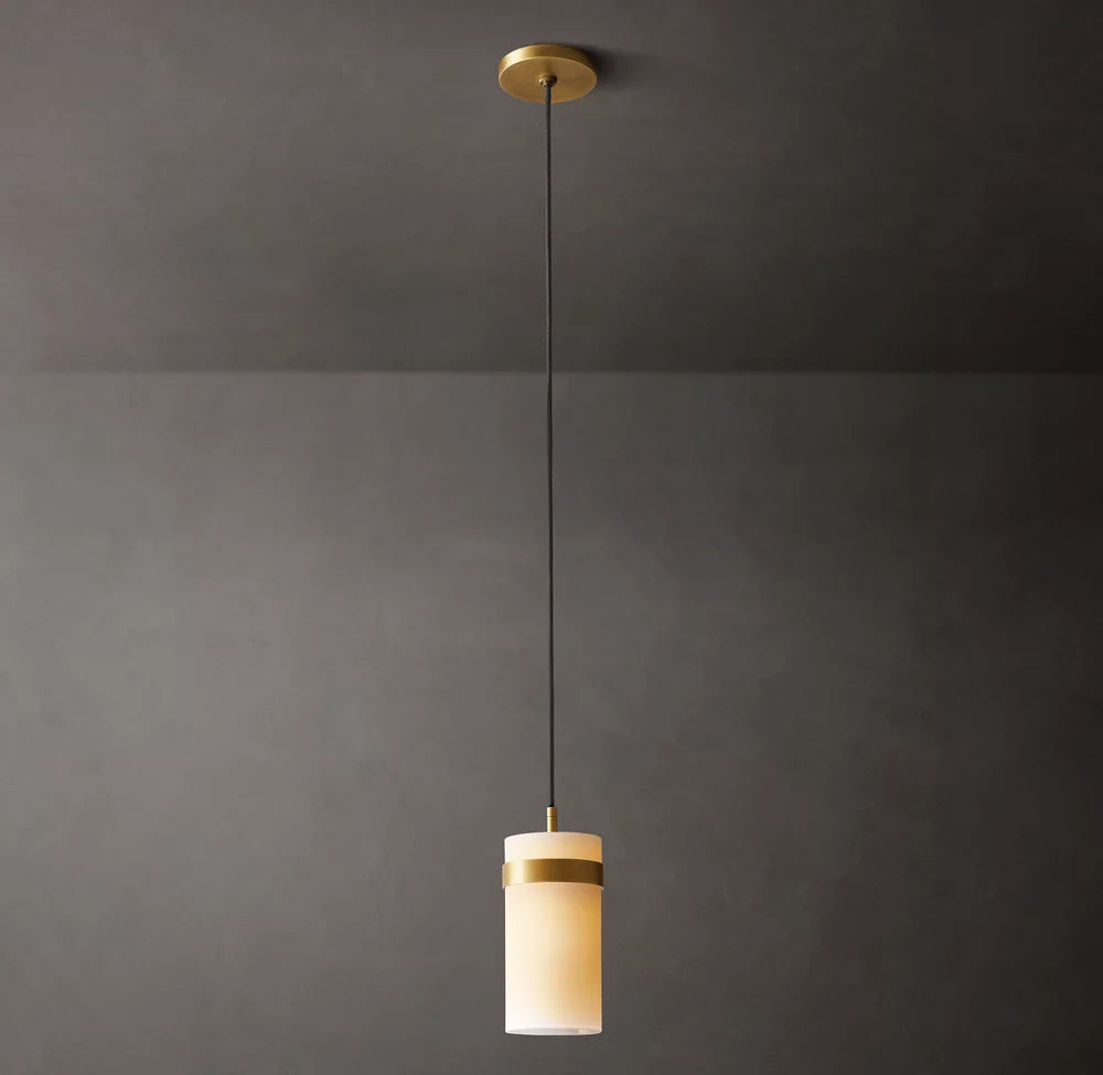 Ravelle Milk Glass Pendant 5"