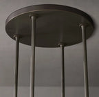 Ravelle Round Milk Glass Chandelier 48"