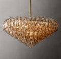 Chiara Smoke Glass Tiered Round Chandelier 37"