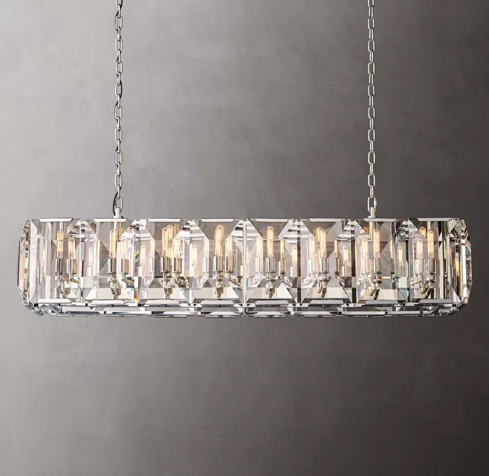 Harlow Crystal Rectangular Chandelier 54"