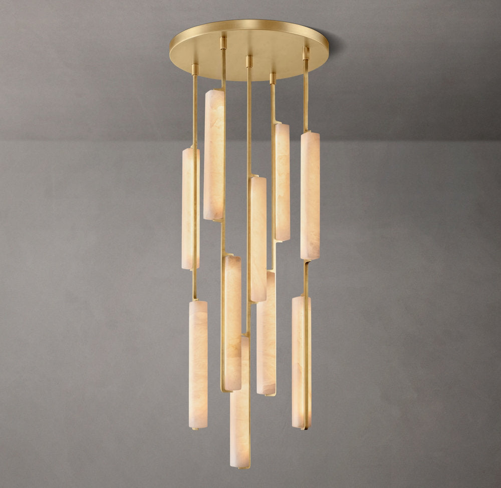 Audubon Alabaster Round Chandelier 24"