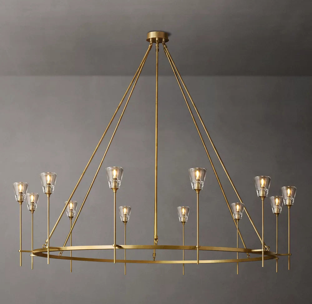 Torche De Verre Round Chandelier 70"