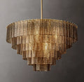 Sirene Smoke Glass Round Chandelier 41"