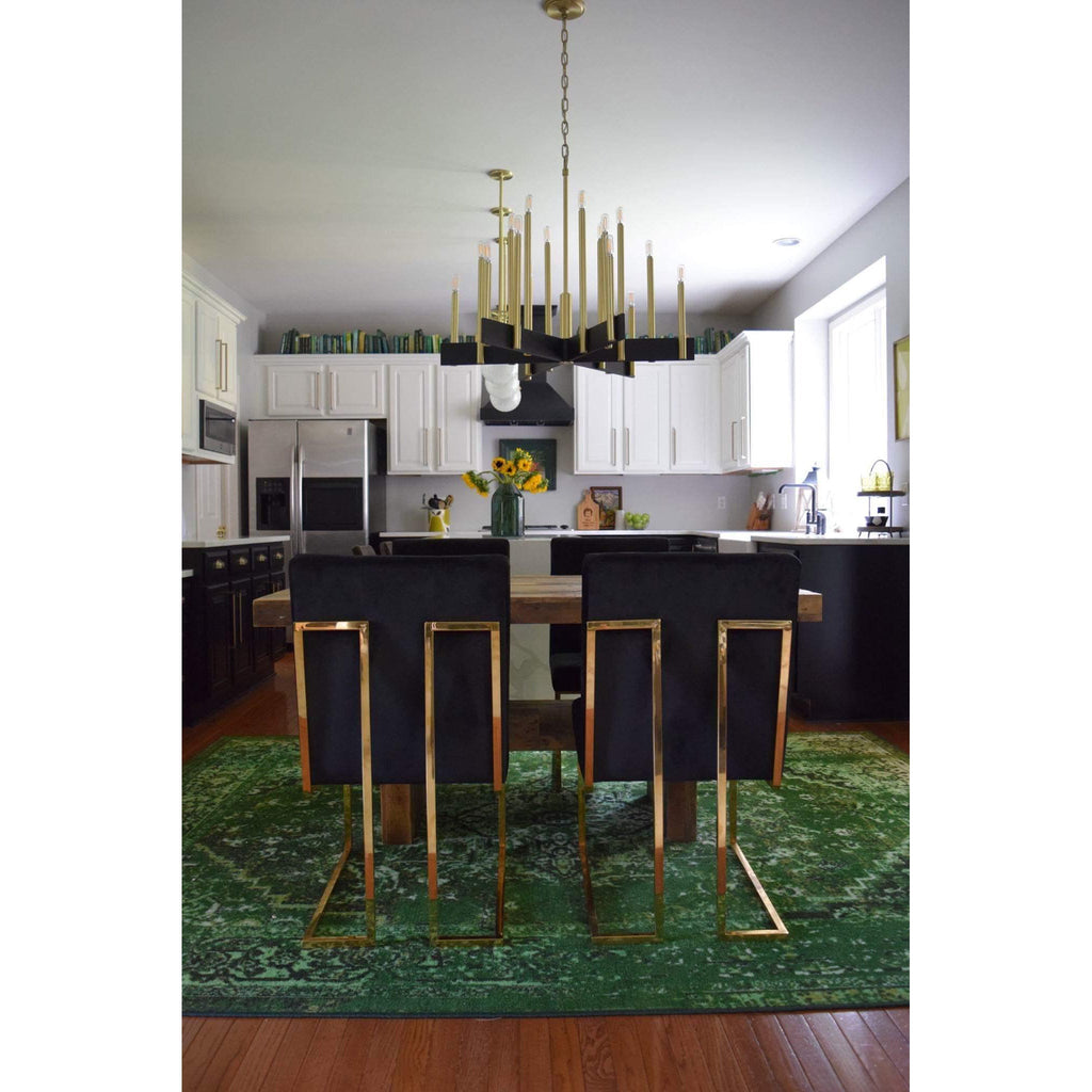 Abrams 18-Light Chandelier in Aged Brass 33.5L x 33.5W x 27.5H