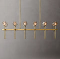 Boule De Cristal Smoke Glass Double Linear Chandelier 60"