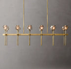 Boule De Cristal Smoke Glass Double Linear Chandelier 60"