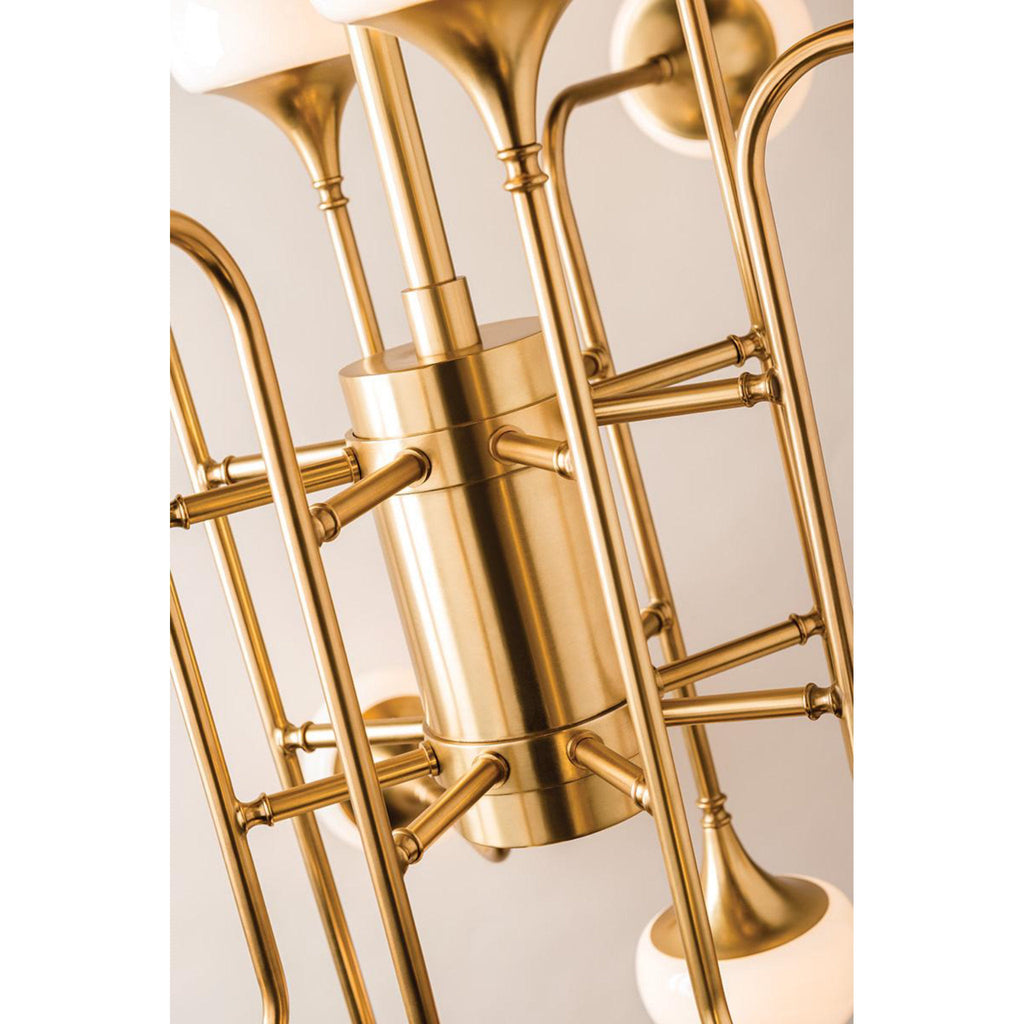 Fleming 24-Light Chandelier in Aged Brass 45.75L x 45.75W x 36H