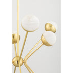 Saratoga 16-Light Chandelier in Aged Brass 62.5L x 62.5W x 42.5H