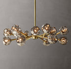 Boule De Cristal Smoke Glass Round Chandelier 36"