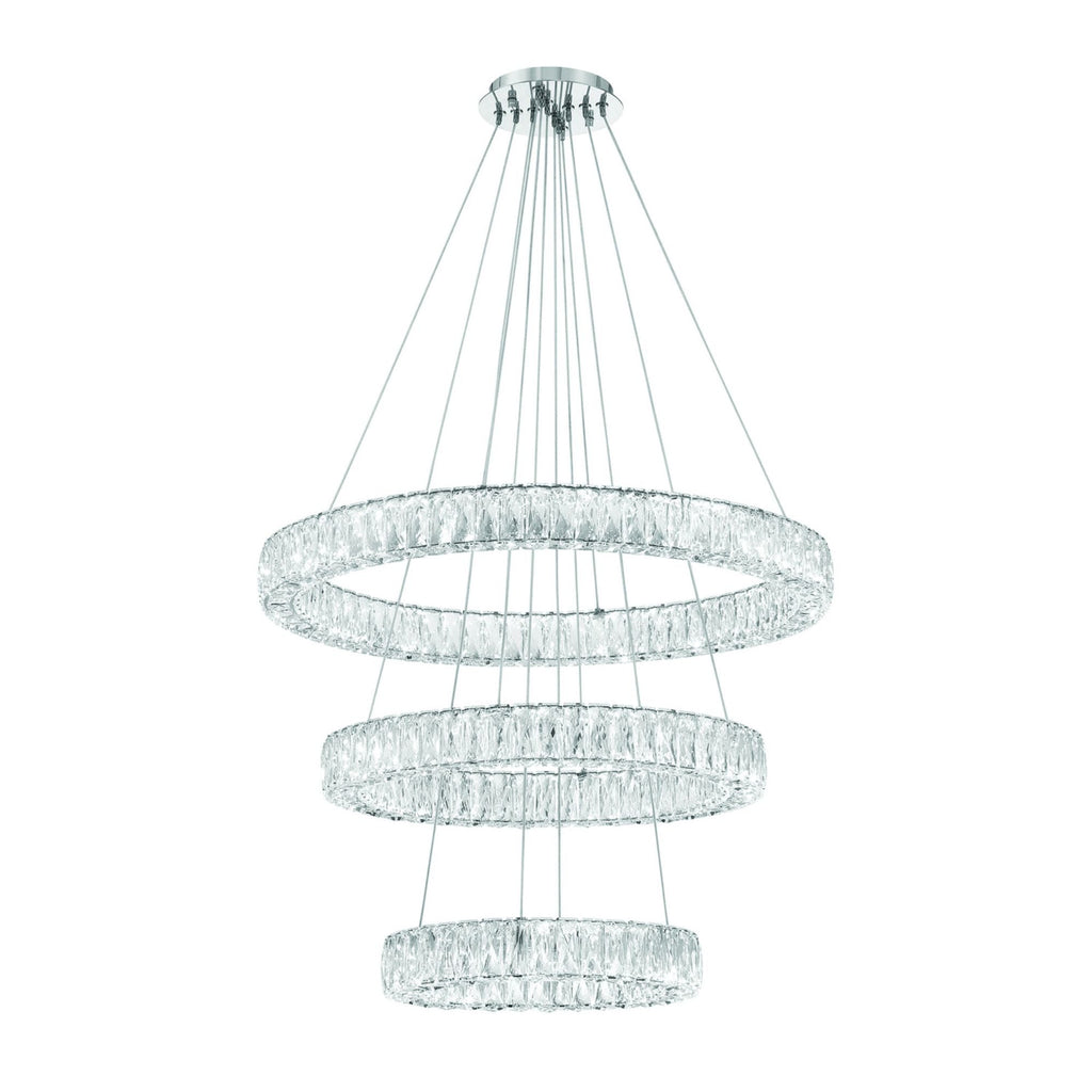 Kinsley 32'' Polished Chrome Chandelier Silver 32"W x 21"H x 32"D