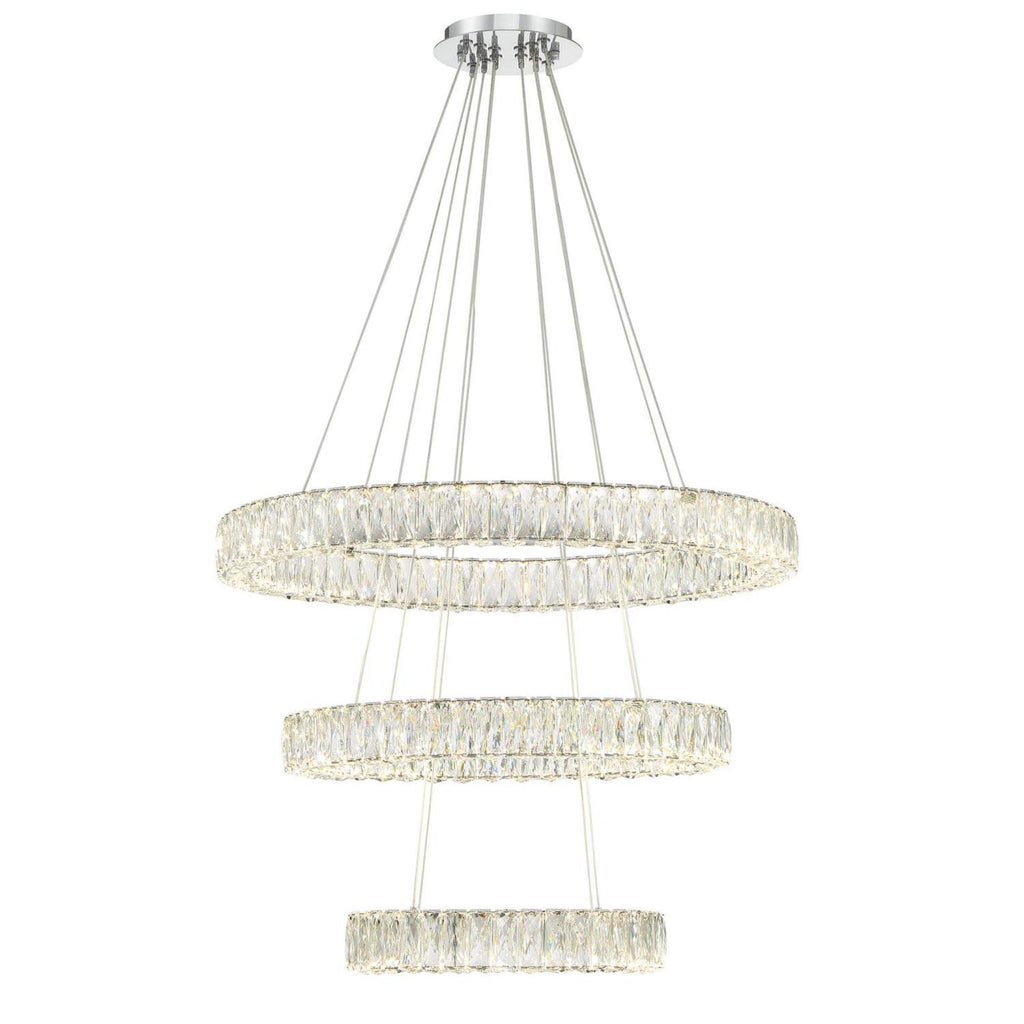 Kinsley 32'' Polished Chrome Chandelier Silver 32"W x 21"H x 32"D
