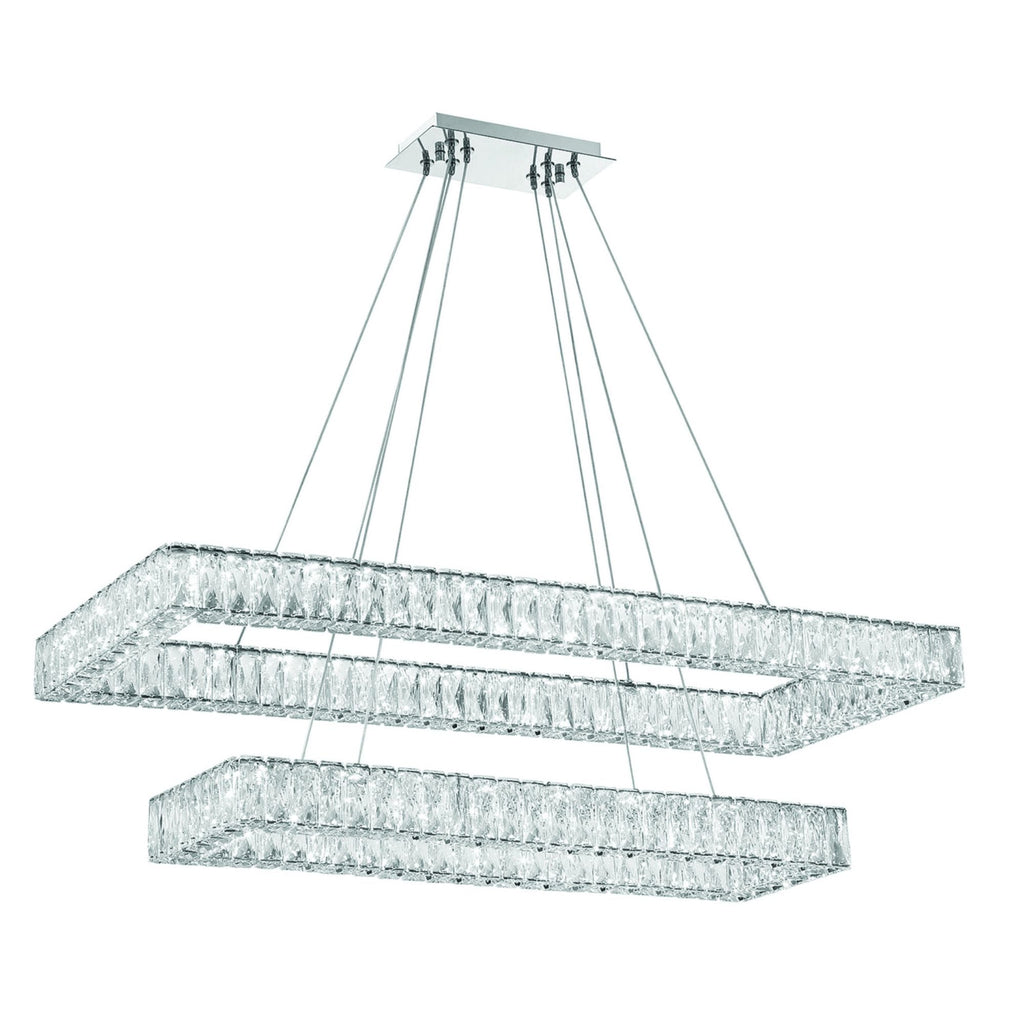 Kinsley 41.5'' Polished Chrome Chandelier Silver 41.5"W x 12"H x 18"D