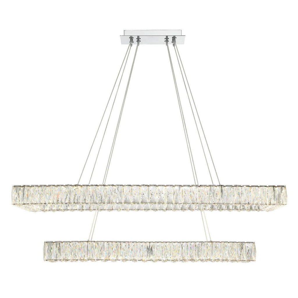 Kinsley 41.5'' Polished Chrome Chandelier Silver 41.5"W x 12"H x 18"D