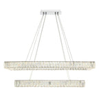 Kinsley 41.5'' Polished Chrome Chandelier Silver 41.5"W x 12"H x 18"D
