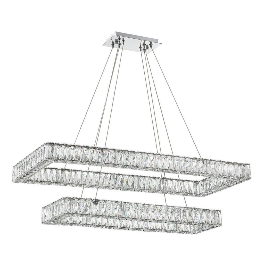 Kinsley 41.5'' Polished Chrome Chandelier Silver 41.5"W x 12"H x 18"D