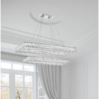 Kinsley 41.5'' Polished Chrome Chandelier Silver 41.5"W x 12"H x 18"D