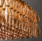 Chiara Smoke Glass Rectangular Chandelier 54"
