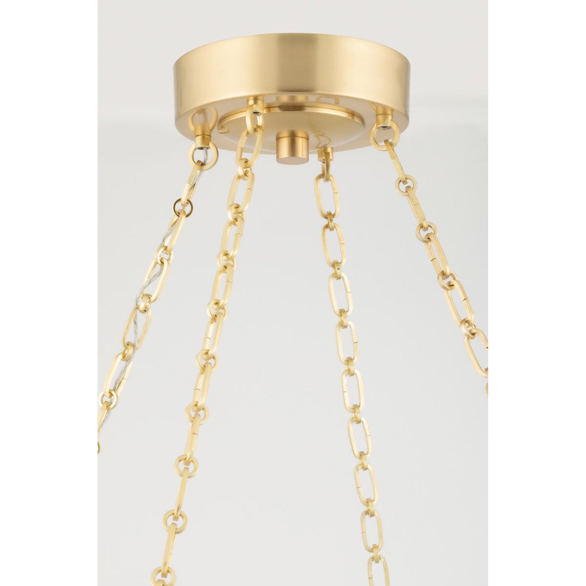 Lindley 1-Light Chandelier in Aged Brass 54.5L x 54.5W x 4.625H