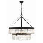 Emory 32'' Black Forged Chandelier Black 32"W x 30.25"H x 32"D