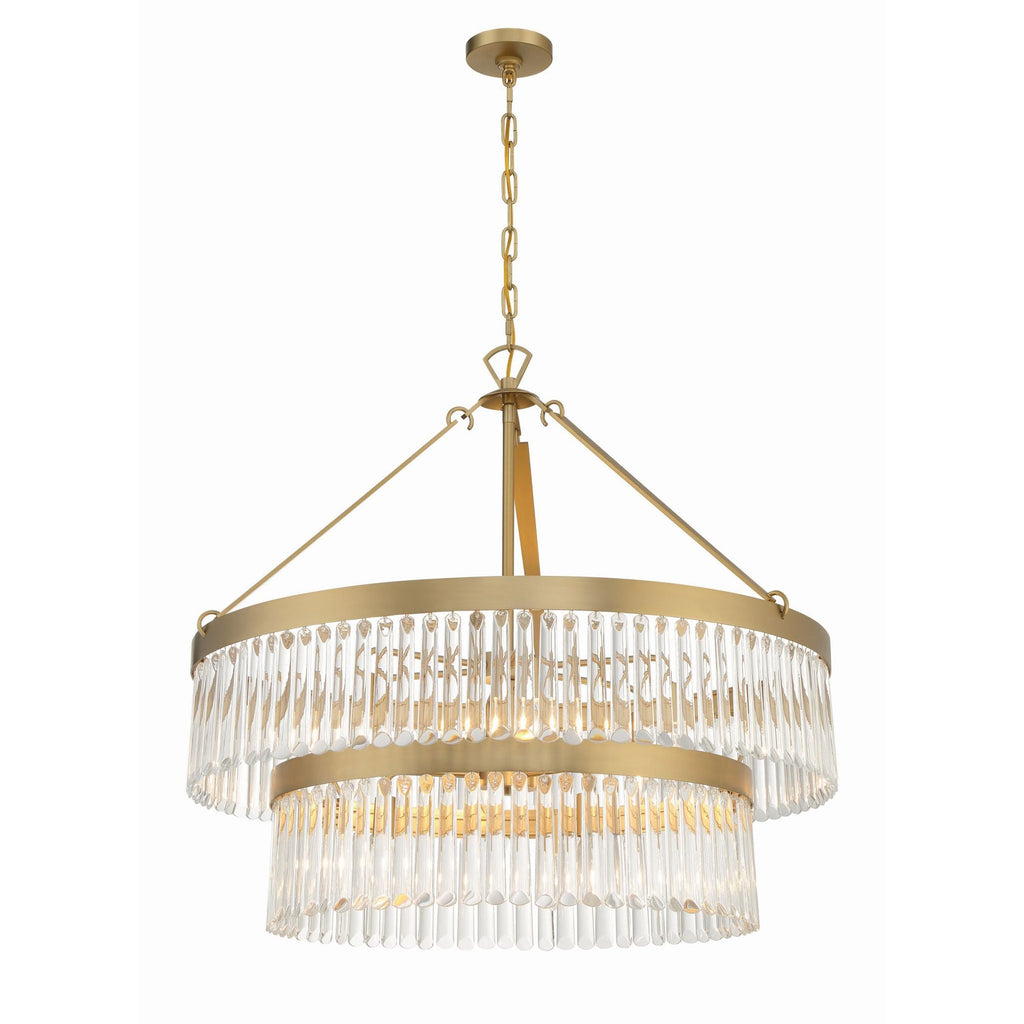 Emory 32'' Modern Gold Chandelier Gold 32"W x 30.25"H x 32"D