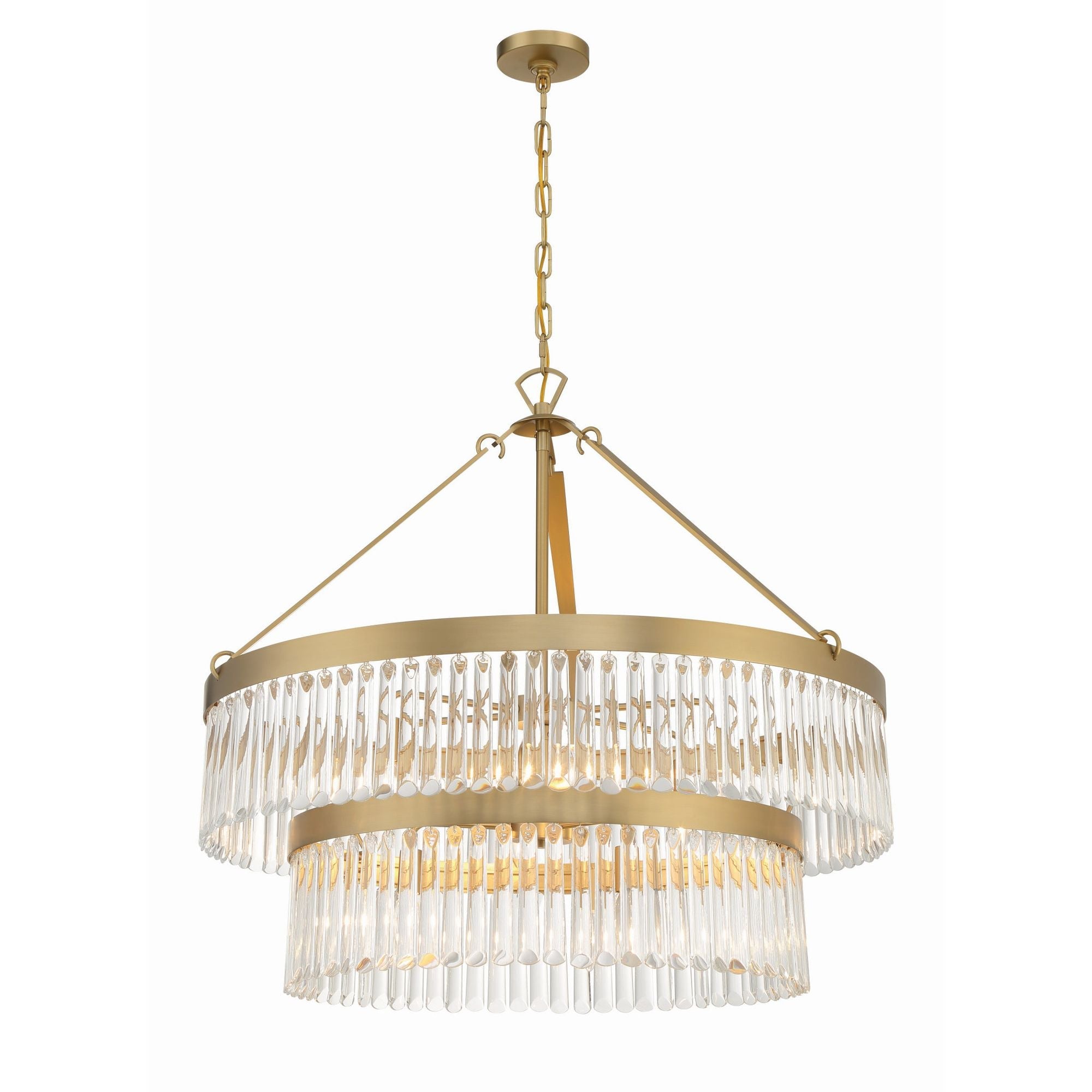 Emory 32'' Modern Gold Chandelier Gold 32"W x 30.25"H x 32"D