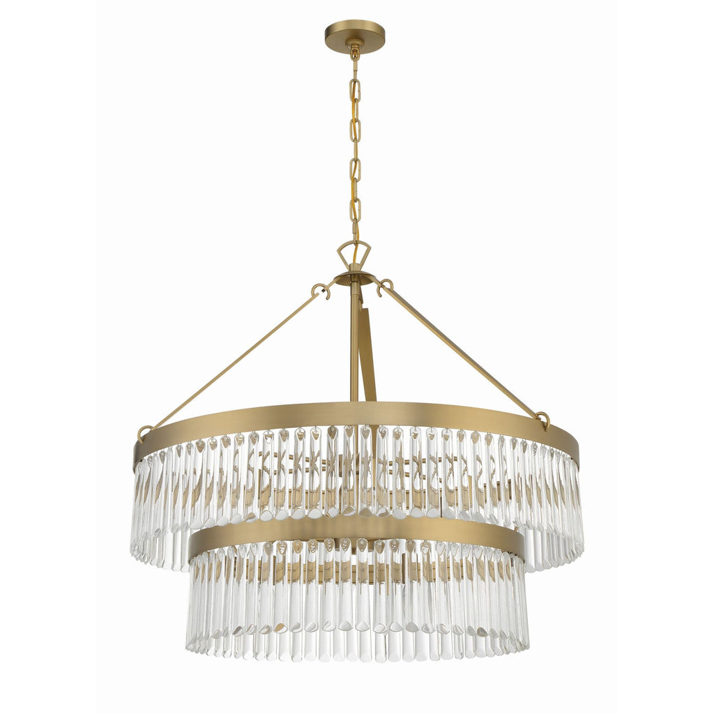 Emory 32'' Modern Gold Chandelier Gold 32"W x 30.25"H x 32"D
