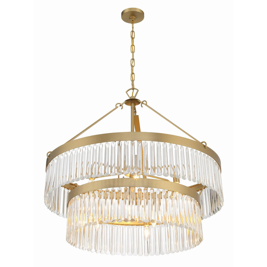 Emory 32'' Modern Gold Chandelier Gold 32"W x 30.25"H x 32"D