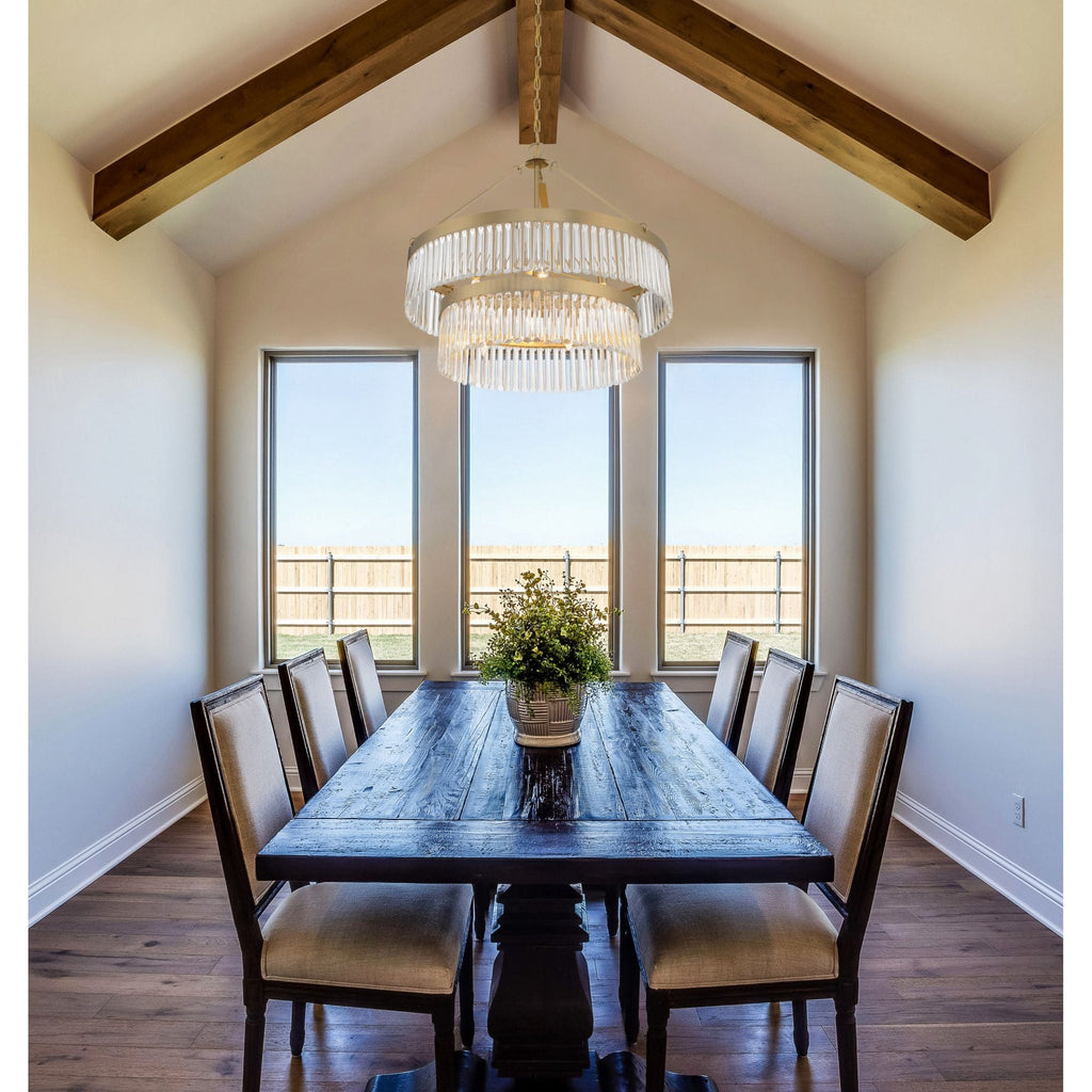 Emory 32'' Modern Gold Chandelier Gold 32"W x 30.25"H x 32"D