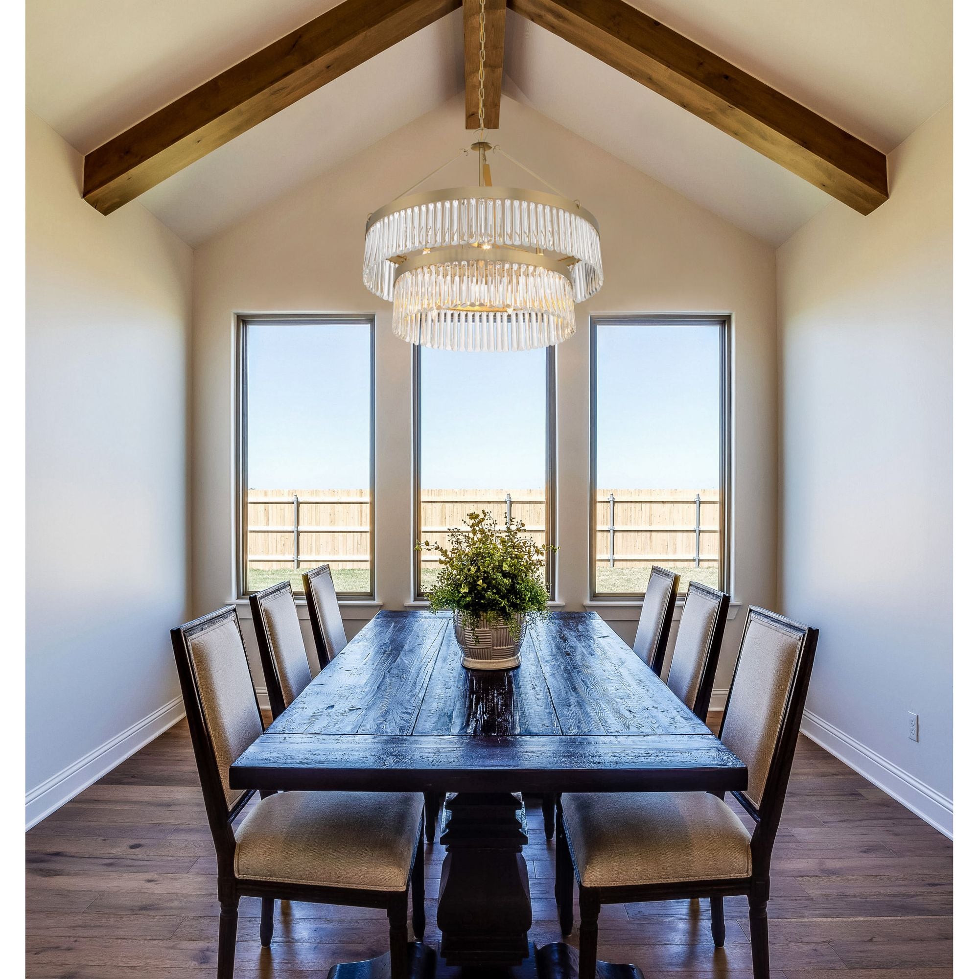 Emory 32'' Modern Gold Chandelier Gold 32"W x 30.25"H x 32"D