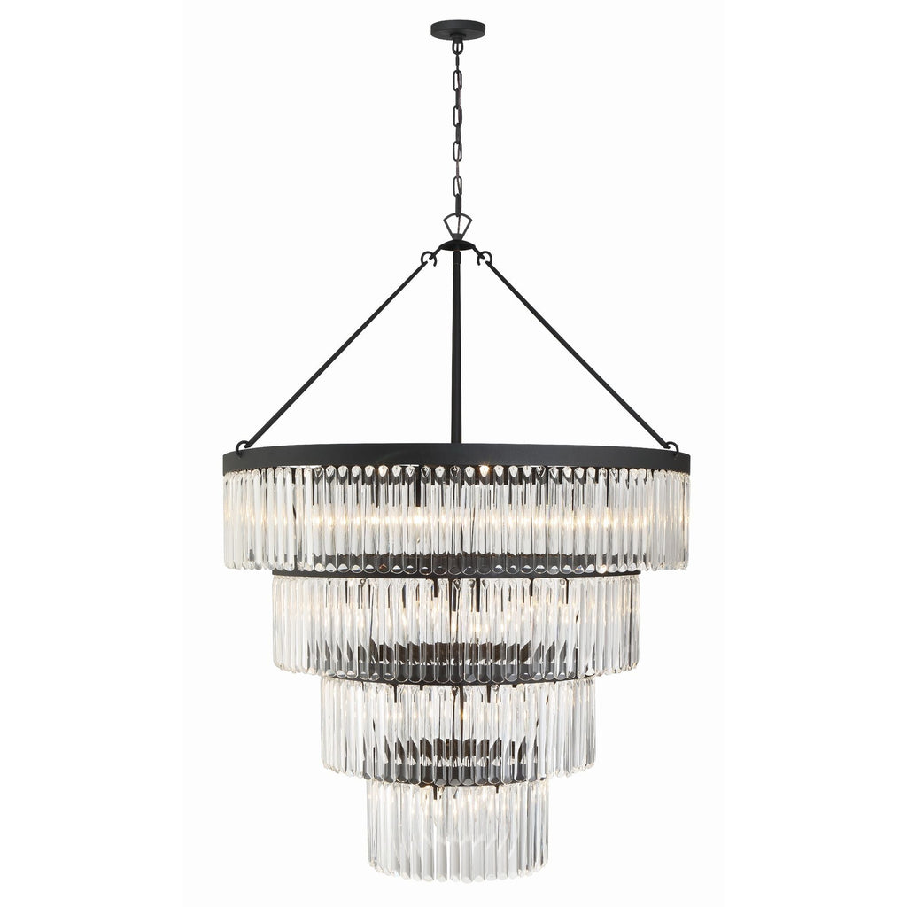 Emory 40'' Black Forged Chandelier Black 40"W x 55.25"H x 40"D
