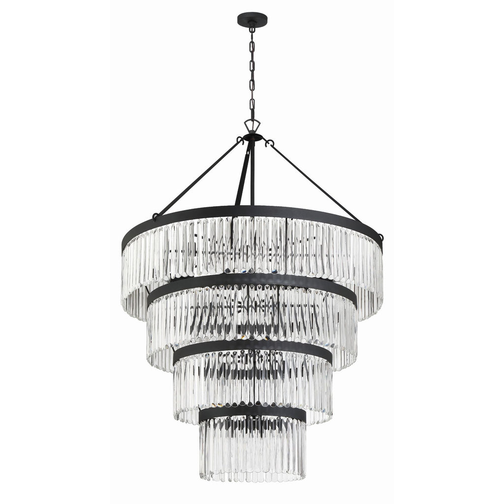 Emory 40'' Black Forged Chandelier Black 40"W x 55.25"H x 40"D
