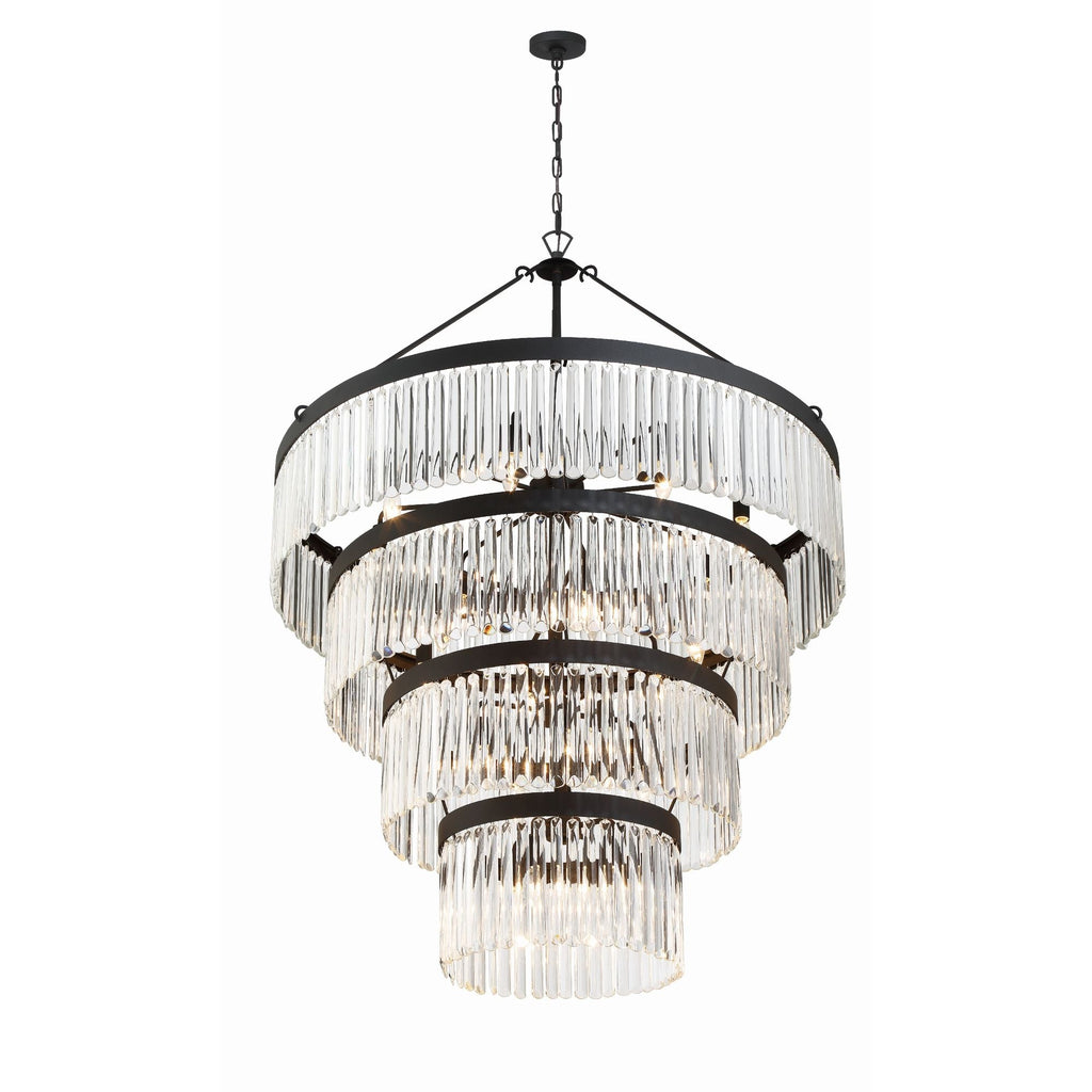 Emory 40'' Black Forged Chandelier Black 40"W x 55.25"H x 40"D