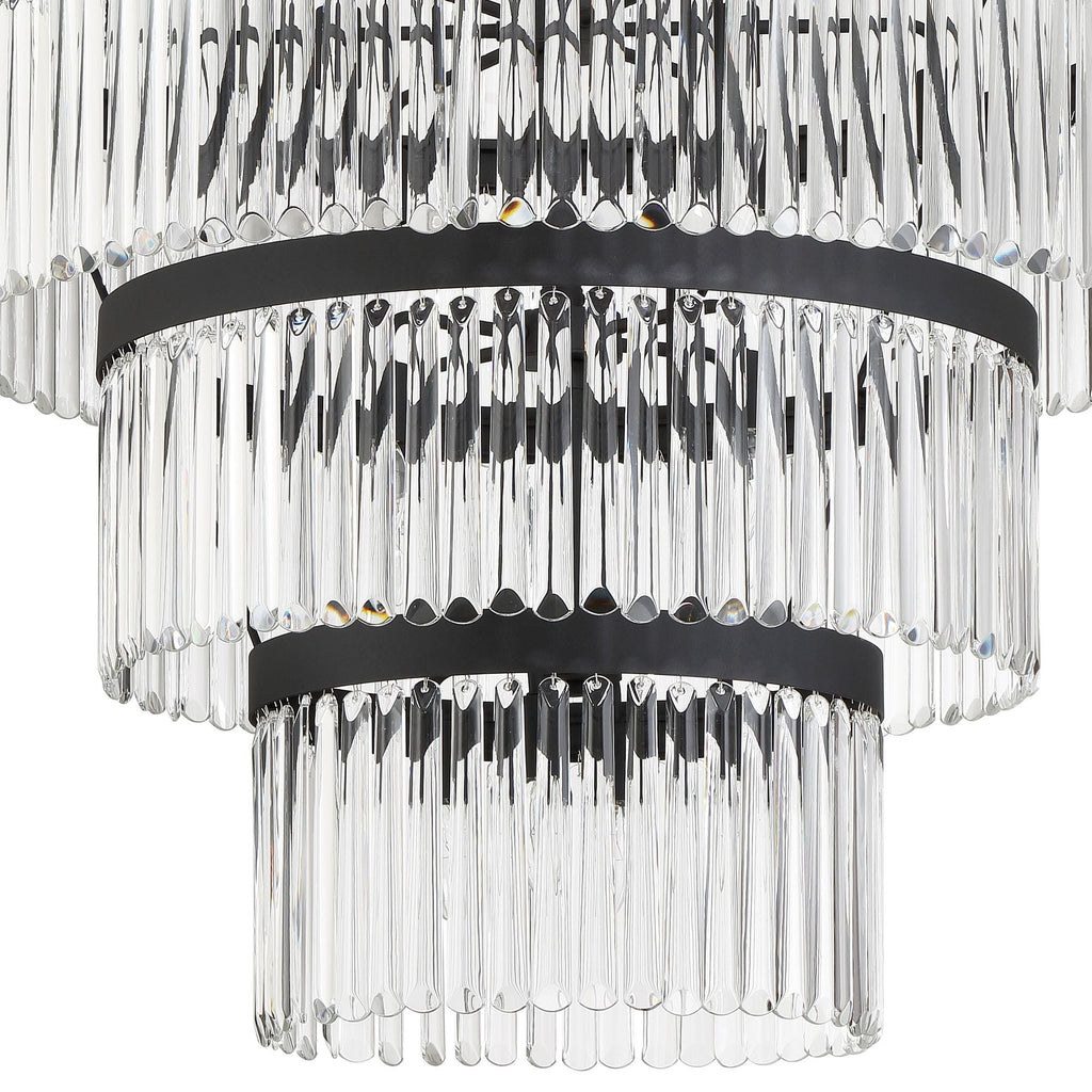 Emory 40'' Black Forged Chandelier Black 40"W x 55.25"H x 40"D