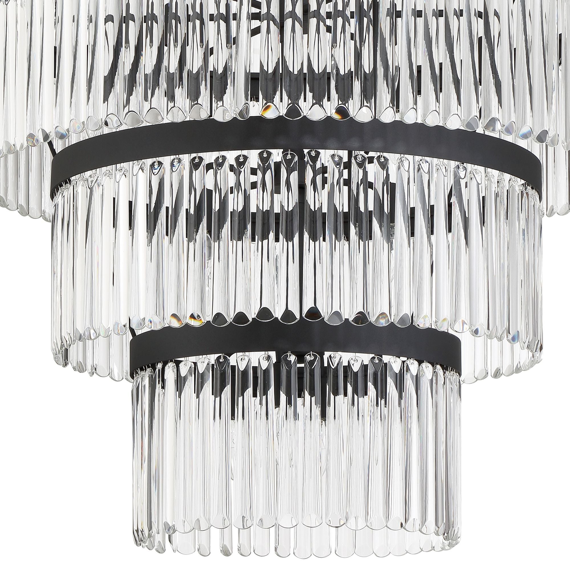 Emory 40'' Black Forged Chandelier Black 40"W x 55.25"H x 40"D