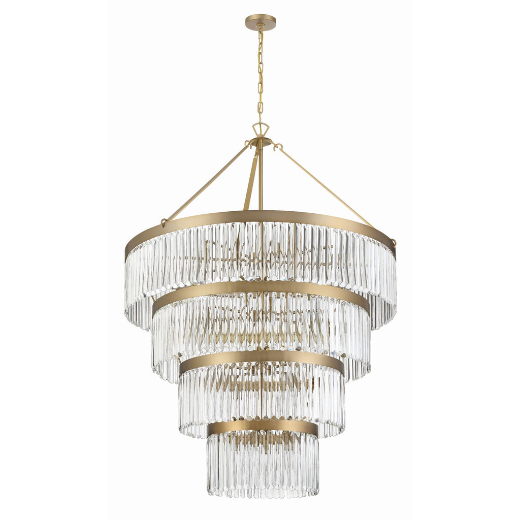 Emory 40'' Modern Gold Chandelier Gold 40"W x 55.25"H x 40"D