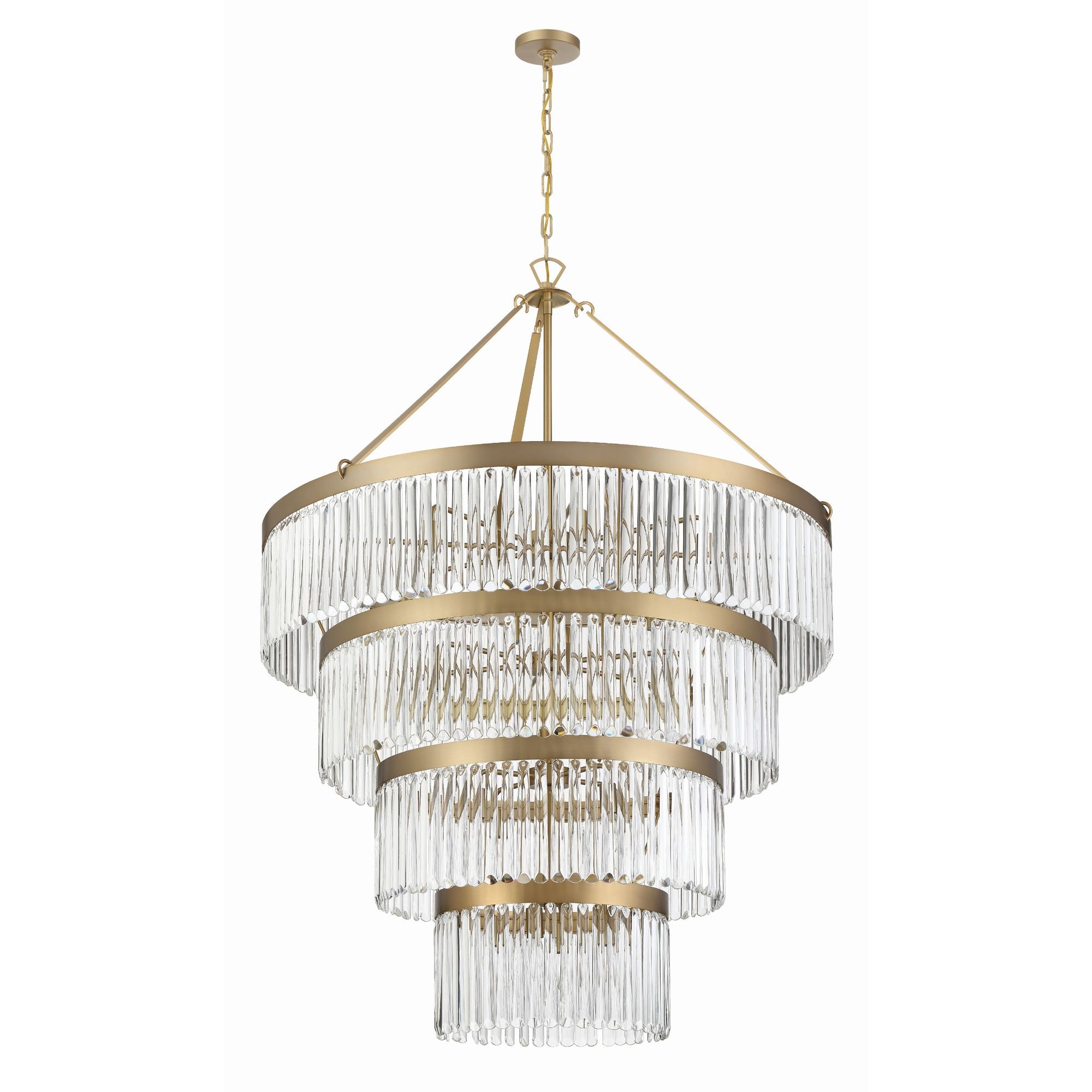 Emory 40'' Modern Gold Chandelier Gold 40"W x 55.25"H x 40"D