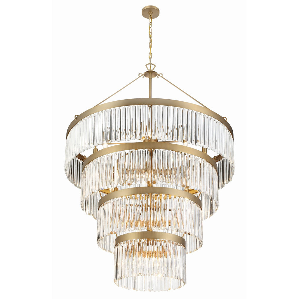 Emory 40'' Modern Gold Chandelier Gold 40"W x 55.25"H x 40"D