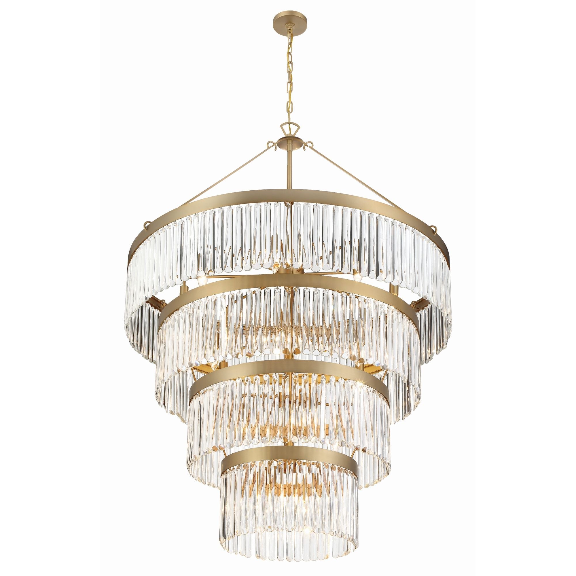 Emory 40'' Modern Gold Chandelier Gold 40"W x 55.25"H x 40"D